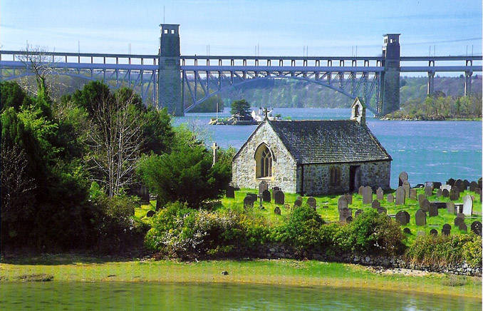 St. Tysilio church on Church Island