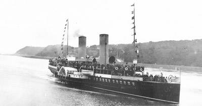 steamer in the Menai Strait